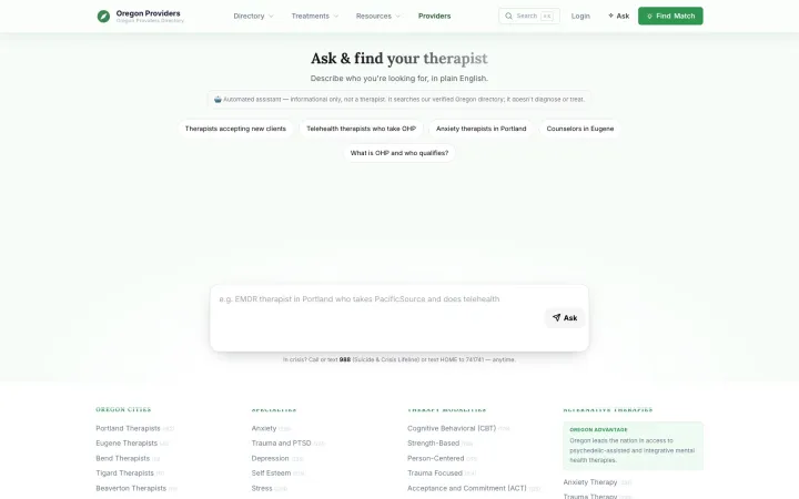 Ask — plain-English directory search (text-to-SQL) on an isolated, PII-free database